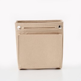 Mausouca Felt Purse Organizer,Tote Bag Organizer Insert with Multiple Compartments,Women makeup bag Bag Organizer for Handbags Bucket Bag Longchamp Anjou tote (Beige)