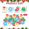 Pack of 24 Christmas Mini Erasers for Children, Cute Pencil