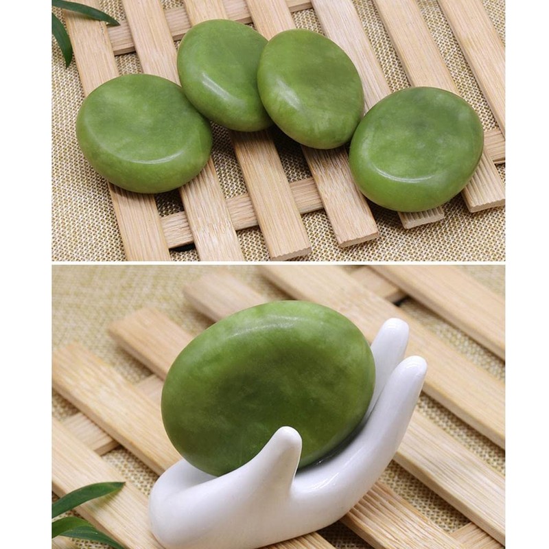 Harilla Massage Stones Set of Natural Jade Stones for Spa