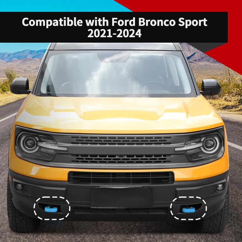 Voodonala for Ford Bronco Sport Front Tow Hook Cover Car