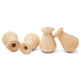 Small Wood Bud Vase 2 Inch, Pack of 25 Unique Vase, Decorative Vases for Home Decor, Unfinished Mini Ornament, by Woodpeckers