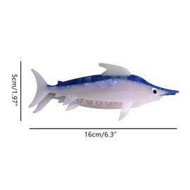 Novelty Swordfish Hair Clip,Funny Acetate Hair Clip,Big Claw Clip for Women,Fashion Hair Claw Clip,Blue