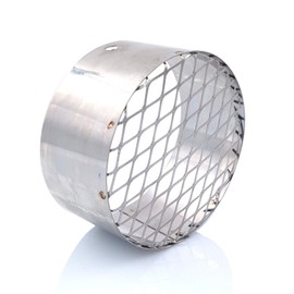 TYGERIX® Stainless Steel Horizontal Grill Terminal for Exhaust Fume or Air Intake Ø 100 mm | Suitable for Wood or Pellet Stoves Boilers and Systems | Heat Resistant | Il Top