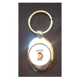 DottsMusic Oh For Fox Sake - Cute Animal Cartoon Design on Metal Keyring - Token (£1 Coin)