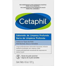 CETAPHIL Barra de Limpieza Profunda 1 pz 127 g Remueve Suciedad, Aceites y Otras Impurezas Recomendada por Dermatlogos para Piel Sensible             