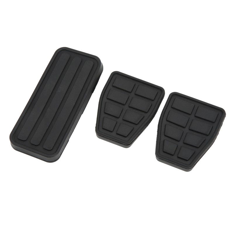 3pcs Clutch Brake Accelerator Pedal Pad Kit Rubber Black Flexible