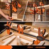 Jorgensen Bar Clamps For Woodworking, 12" 2-Pack One-Handed Clamps/Spreader with
