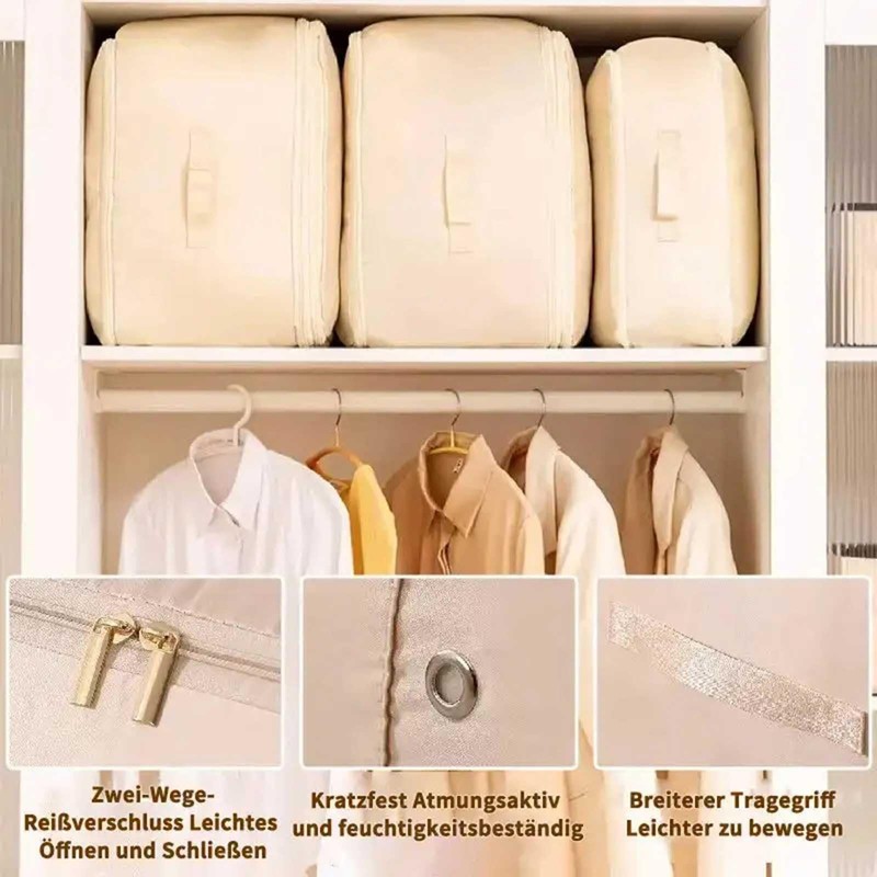 Ultra Space Saving Self Compression Organizer,Dustproof And Moisture-Proof Compression Storage