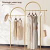 Raybee 76.7" H Gold Clothing Rack for Small Space, Modern