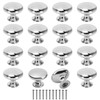 Zythrem 12Pcs Chrome Cabinet Knobs 30mm Silver Polished Drawer Knob