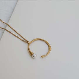 JOI D'ART ECLAT GOLD NECKLACE | Designed by Joidart | Eclat Collection | 24K Gold Plated Metal | Murano Glass, White Gold, Pearl