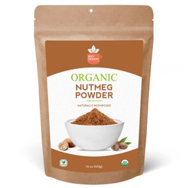 SPICY ORGANIC Ceylon Ground Nutmeg Powder – 4 oz (113g) Resealable Bag | USDA Organic, Non-GMO, Kosher | Fresh, Warm Organic Nutmeg Powder for Baking, Cooking, Eggnog, Chai & More