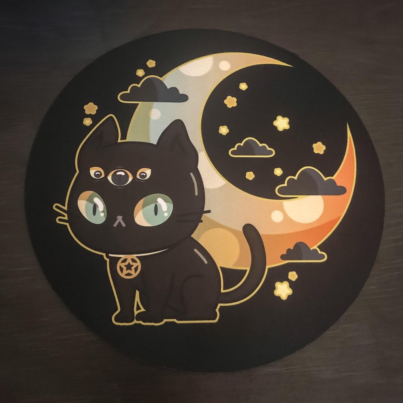 Spooky Kawaii Pastel Goth Mouse Pads - 3mm Thick, 20cm