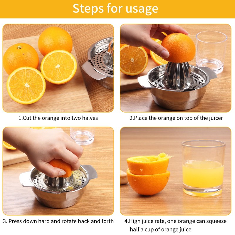 Stainless Steel Fruit Lemon Juicer,Manual Juicers Fruit Hand Squeezer For