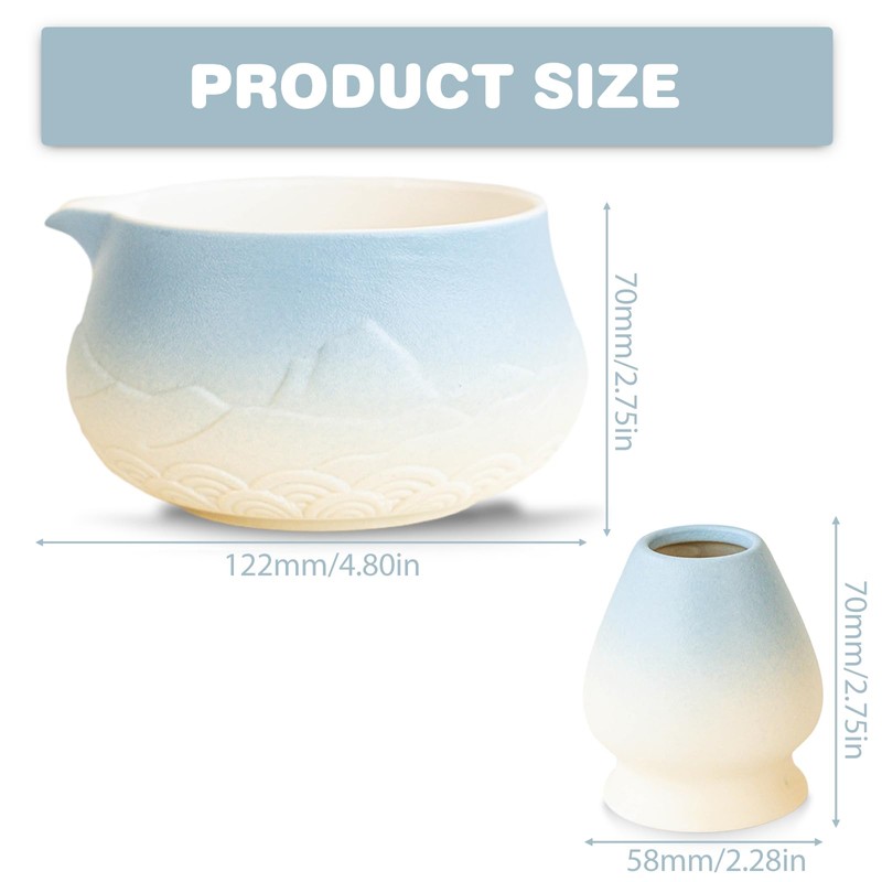 Matcha Set für Zeremonie: 1 Stück Keramik Matcha Tee Set,