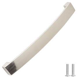 Decoranddecor Brushed, Polished Chrome or Matt Black Kitchen Bathroom Cabinet Door Drawer Furniture Handles (160mm Hole Center, Brushed Chrome)