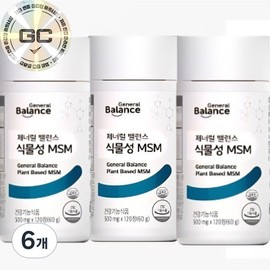 GCOOP General Balance Dietary Sulfur Vegetable MSM, 120 tablets, 6 pcs / 지쿱 제너럴밸런스 식이유황 식물성 MSM, 120정, 6개