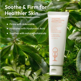 HBD Soothing & Firming Face Moisturizer with Niacinamide & Adenosine Korean Anti-Wrinkle & Hydrating Cream Lightweight, Sensitive Skin Safe, 1.69 Fl Oz