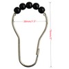 Shower Curtain Hooks Rings Stainless Steel Shower Hooks Black Acrylic