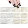 ALLYDREW 12 Sheets Gold Foil Vines & Floral Nail Stickers