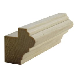 EWLR13 Kitchen Cabinet Light Rail 1-1/2" x 1-3/8" Trim. Unfinished, Poplar, 42"