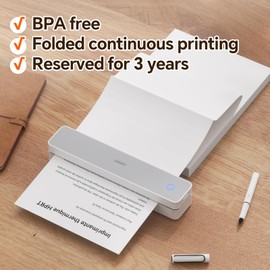 200 Sheets Thermal Paper, US Letter 8.5 x 11 Inch Folding Thermal Papers, MT610 & MT888 Thermal Paper,Compatible with iDPRT/HPRT/PRT Portable Printer and Other Thermal Document Printers