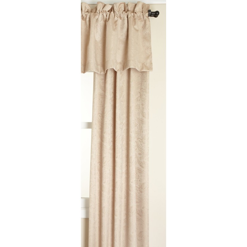 Stylemaster Gabrielle Foamback Valance, Taupe, 56 by 17-Inch