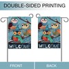 Hzppyz Welcome Winter Owls Bird Garden Flag Double Sided, Animals