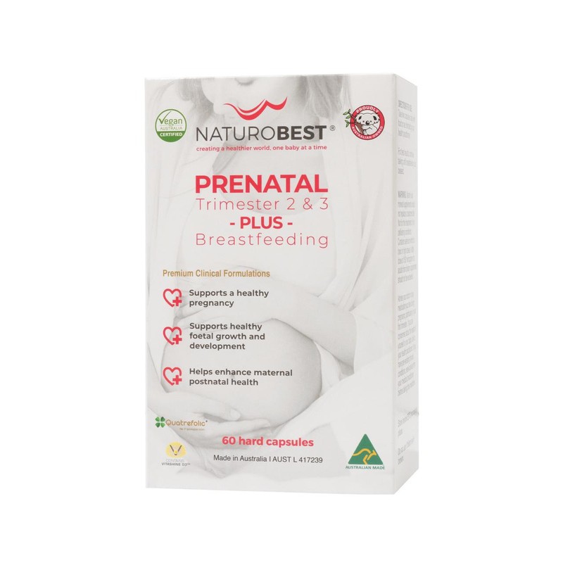 Naturobest Prenatal Trimester 2 & 3 Plus Breastfeeding | 60