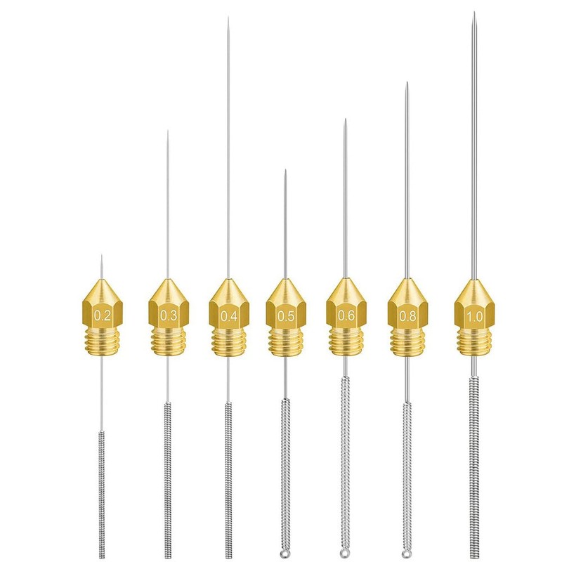 Hailege 10pcs Nozzle Cleaning Needles 0.15 0.2 0.25 0.35 0.4