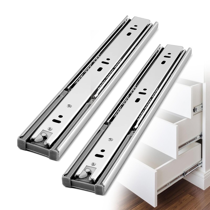 MEICCIPLUS 16 inch Soft Close Drawer Slides 1 Pairs Ball