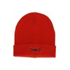 Sterntaler Baby Boys Knitted Hat Baby Organic Cotton Knitted Hat Skater Look - Baby Knitted Hat - with Envelope and Embroidery - Medium Red, 53, Medium red