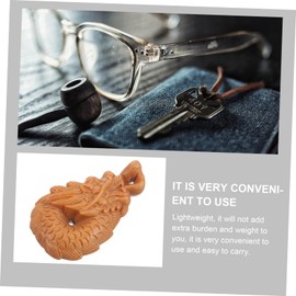 OSALADI Engraved Dragon Pendant Vintage Car Hanging Decor DIY Keychain Accessory Lovely Dragon Craft Charm for Home Office Decoration Unique for Friends