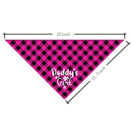 Daddy's Girl Dog Bandana, Daddy's Girl Gift Dog Bandana, Pet Scarf Accessories, Printed Dog Bandanas Gift for Dog Birthday, Christmas, Father’s Day Party, Bandana Gift for Small Medium Large Dog (E4)