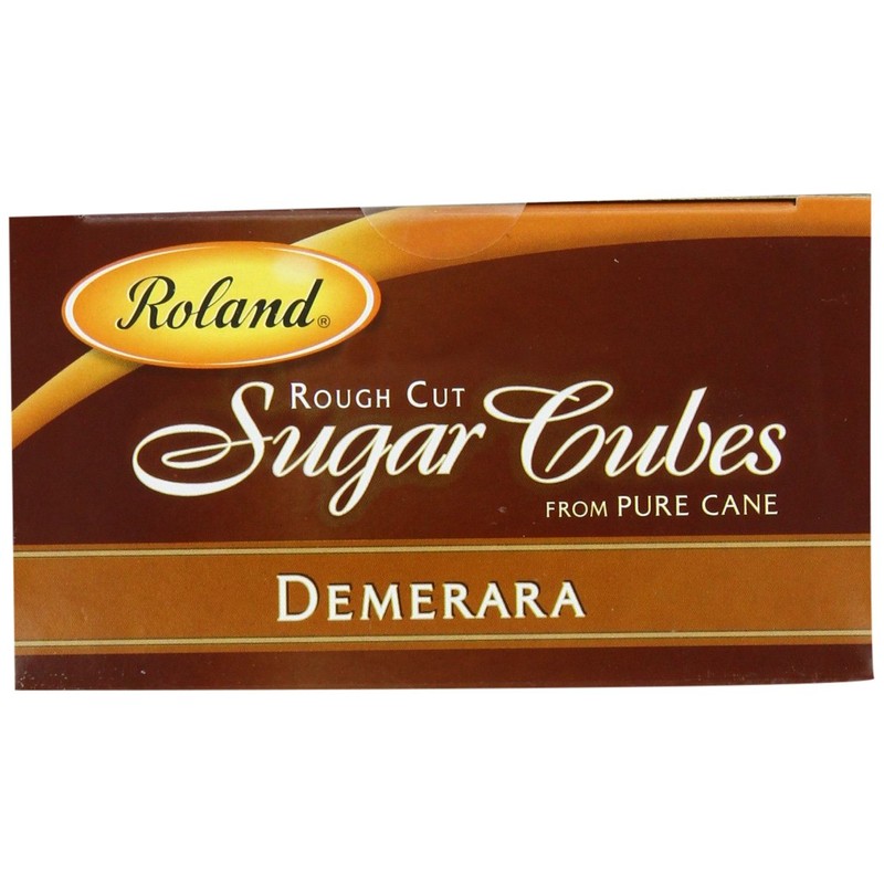 Roland Rough Cut Demerara Sugar Cubes, 17.6-Ounce Boxes (Pack of