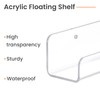 upsimples 6 Pack Clear Acrylic Shelves, 1.7" x12" Nursery Bookshelves,