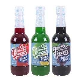 3-Pack Sugar Free Cherry, Grape, Watermelon Syrup for Snow Cones, Homemade Sodas, Cocktails, Coffee, Baking and More - Time For Treats 16.9 Fluid Ounce Per Bottle
