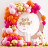 NISOCY Pink and Orange Balloons Arch Kit, 120PCS Hot Pink