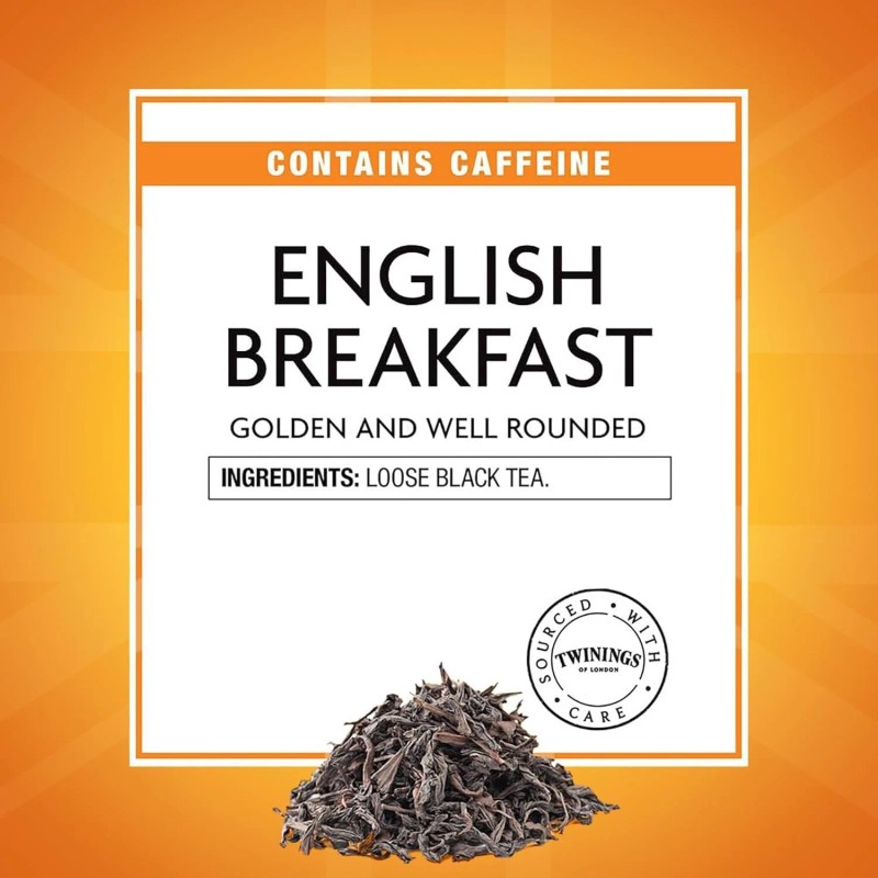 Twinings English Breakfast Tea Loose Leaf 3.53 Ounce Metal Tin