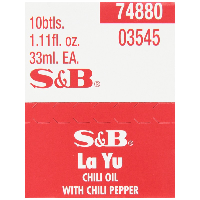 S&B Layu Chili Oil with Peppers, 1.11-Ounce (Pack of 10)