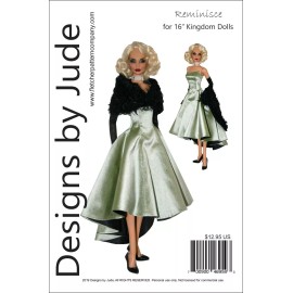 Designs by Jude Reminisce Doll Clothes Sewing Pattern for 16" Kingdom Dolls