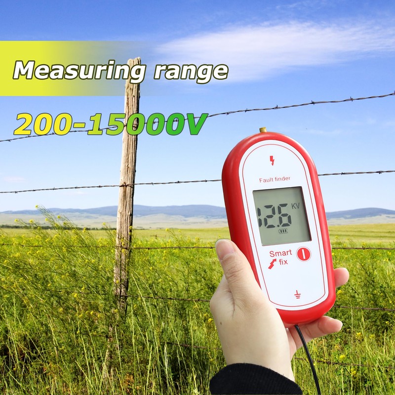 Electric Fence Voltage Tester, Handheld Fence Fault Finder Fence Tester