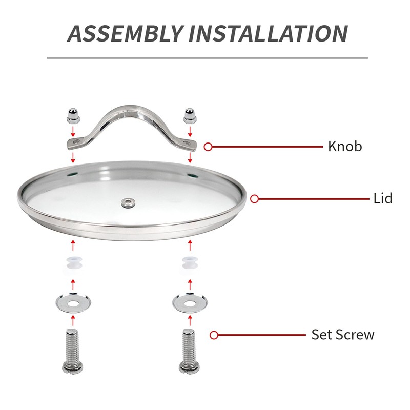 7" Tempered Glass Pan Lid with Steam Vent, Thickened to