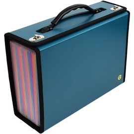 CNK Accordion File Folders with 24 Pockets Organizer for Document Paper Storage Folder Documents Expanding Binder Folio Pocket Receipt Filing Expandable Files Dividers Labels Letter Durable Handle