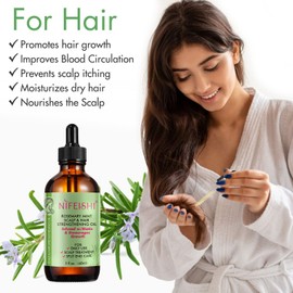 Rosemary Oil for Hair, Rosemary Oil for Hair, Rosemary Oil for Scalp and Hair, Against Hair Loss, Improves Hair Growth, 60 ml (Pack of 2)
