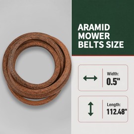Promrmr Aramid Cord Dry Wrapped V-Belt, 885714YP Mower Deck Drive Belt Compatible with Ferris 400s Series 48" Deck Lawn Mower, Drive V-Belt 112.48", Lawn Tractor 48 Inch Deck V-Belt Replacement
