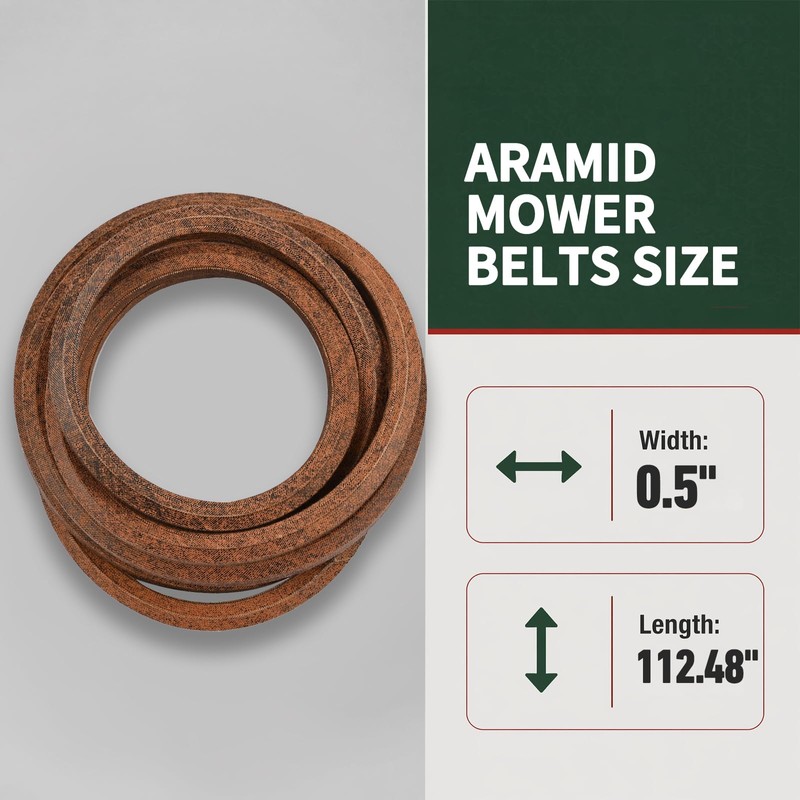 Promrmr Aramid Cord Dry Wrapped V-Belt, 885714YP Mower Deck Drive