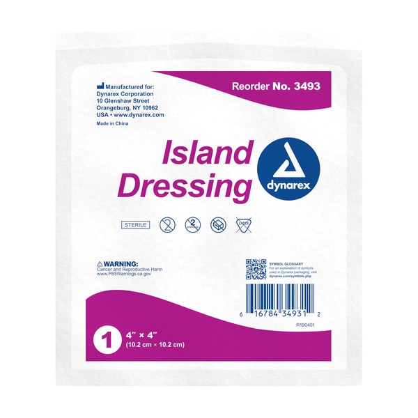Island Dressing Sterile 4" x 4" 1 Pack of 25 Dressing