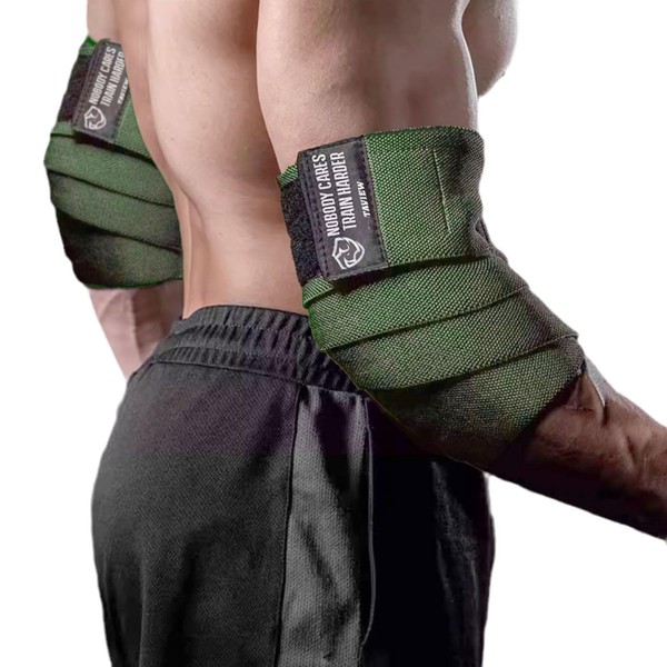TAVIEW Elbow Wraps for Weightlifting, 47" Elastic Elbow Brace &