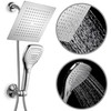 Dream Spa Ultra-Luxury 9" Rainfall Shower Head/Handheld Combo. Convenient Push-Button